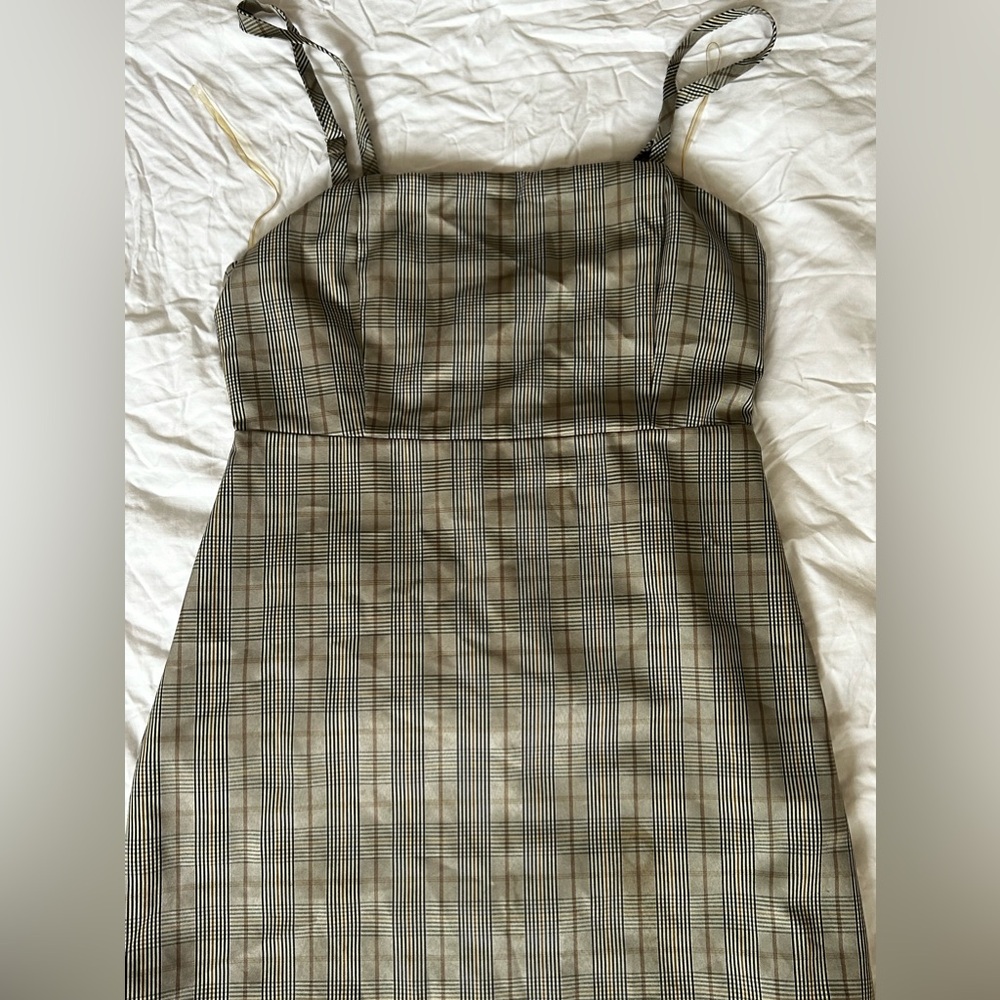 Kittenish plaid mini dress
